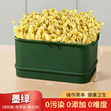 木丁丁豆芽发芽盆神器家用发豆芽蔬菜豌豆绿豆生豆芽专用芽苗菜育苗盘 墨绿-豆芽盆（约生2斤豆芽）