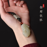 银千惠貔貅项链男士玉石吊坠男生本命年转运情人节生日礼物送男朋友老公 纳财貔貅项链+代写贺卡 精美礼盒/男生生日礼物/配首饰证书