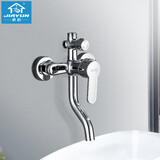 家韵（jiayun） 淋浴水龙头浴缸龙头入墙全铜带下出水冷热混水阀淋浴花洒套装 三控暗装龙头(含曲脚配件盒)
