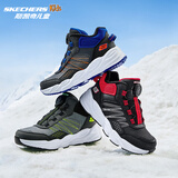 Skechers斯凯奇儿童旋钮鞋秋冬新款加绒保暖休闲鞋男童防滑二棉鞋405291L