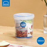 乐扣乐扣密封罐食品收纳盒坚果储物罐透明奶粉储存PP塑料小罐子便携水果盒 560ML