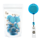 合式美（HESME） 伸缩易拉扣10个装 医院护士证件夹子胸卡易拉扣卡套伸缩扣工作证胸牌挂扣夹厂牌夹 透天蓝（10个装）