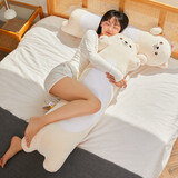 捉趣（ZHUOQU）猫咪抱枕公仔毛绒玩具女孩长条玩偶冰丝睡觉夹腿抱枕女生生日礼物 萨摩耶【独立内胆】 全长约130cm