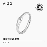 VIGG鲁伯特之泪情侣戒指一对男女925银对戒求婚七夕情人节礼物送女友 鲁伯特之泪戒指（女款单戒）