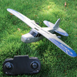 Dwi【塞斯纳】航模遥控飞机男孩玩具大型滑翔机儿童无人机新手战斗机 【操控版+小尺寸】2通道（灰色） 双电池【配件+遥控电池】