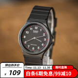 卡西欧（CASIO）小黑表男女表中性学生公务员考试中高考可用石英表MQ-24-1B