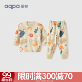 aqpa婴儿内衣套装纯棉衣服秋冬男女宝宝儿童秋衣秋裤（适合20℃左右） 森林摇滚乐器 80cm