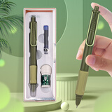 英雄（HERO）钢笔 1356香酪系列 按动正姿小学生练字日常书写自动型墨水笔 EF尖 牛油果绿