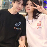 love legend情侣装夏季天短袖t恤套装新款潮流男女同款半袖上衣学生班服定制 (深爱的你)黑色/白色 2XL 男+女M