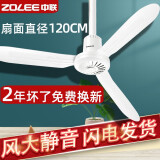 ZOLEE中联大风力家用吊扇音轻卧室客厅塑料遥控蚊帐床上微风扇小电风扇/ 直径1200MM+吊钩+膨胀螺丝