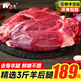 陇象甘肃环县羊羔肉羊前后腿去骨肉羊排烧烤火锅食材羊肉生鲜羊蝎子 3斤羔羊无骨后腿肉+1袋炖肉包