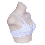 爱诺登（Ainuodeng）老式棉质棉布文胸中老年人无钢圈无海绵大码妈妈胸罩薄款透气夏 镂空红 85B (38)