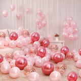 新新精艺 气球生日装饰场景布置成人求婚表白婚房用品派对50个装粉