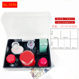 亚信印章盒子收纳财务办公章财务法人组合便携式多功能塑料印鉴章收纳盒 【2696】特大装6枚光敏章盒子