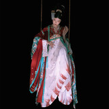 重回汉唐花想容颜原创唐制褙子齐胸襦裙直领对襟广袖衫汉服女 米白直领对襟衫/现货 S