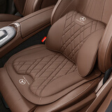 拓比应奔驰坐垫新款E300L/GLC/E级C260L/bA200L腰靠托座垫头枕专用透气 奔驰坐垫1个+腰靠1个【栗棕色】