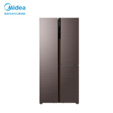 美的（Midea）443升对开三门冰箱家用双变频风冷无霜零度保鲜玻璃面板电子控温节能 BCD-443WKGPZM(E)