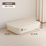 优勤塑料收纳盒带盖杂物收纳箱子放衣服裤子厨房零食玩具整理储藏 扁款大号-有盖(36.5*26*8.5cm)