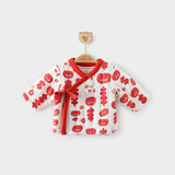 巴厘小猪男童外套秋冬女童保暖厚大衣宝宝喜庆衣服儿童开衫 象牙白 100 cm