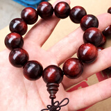 梦逸紫檀木料 紫檀木料原木料 犀牛角紫檀小叶紫檀木手串紫檀加工木料 成品手工打磨玻璃底2.0-12颗