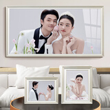 梦叁月相框摆台定制作洗照片高清冲印相片影楼婚纱照结婚照放大挂墙装饰 奥洛PS框【立体线条·影楼品质】 36寸挂墙【60*90cm】影楼品质