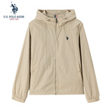 U.S. POLO ASSN.外套男春秋季连帽休闲夹克男士高端户外防风防水运动上衣父亲节
