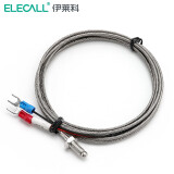 伊莱科（ELECALL）镙钉式热电偶M6/M8温度传感器温控仪探头φ5*17K型WRNT-02 K型螺钉式M6*1.0 2米