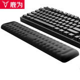 鹿为 （VAYDEER）健康记忆棉人体工学（键盘手托 鼠标垫护腕 手腕垫 电脑游戏掌托鼠标垫） 黑色-中号（单个）-键盘手托-87键-36cm