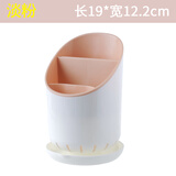 天南兄弟多功能筷子筒壁挂式筷笼塑料筷托沥水家用餐具置物架筷勺收纳盒 新沥水款-淡粉