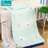 boxbaby婴儿床凉席夏季透气冰丝席子新生儿初生宝宝儿童幼儿园凉席 绿凉席+荞麦枕