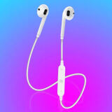 德希迪无线半入耳式蓝牙耳机耳麦 适用于OPPO小米华为苹果安卓通话音乐运动游戏吃鸡电脑手机K歌低音炮 蓝牙线白色