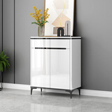 皇海家具简约现代鞋柜门口烤漆大容量玄关鞋柜厨储物收纳柜鞋柜客厅隔断柜 【烤漆白】长82宽34高99CM