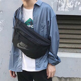 耐克（NIKE）斜挎包男女单肩包休闲包运动包户外骑行包大容量包情侣旅游包 BA5751-010/煤黑 均码