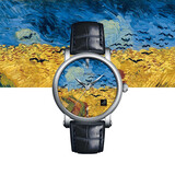 VAN GOGH/梵高 父亲节礼物手表小众轻奢高级时尚防水腕表简约艺术学生情侣 麦田群鸦