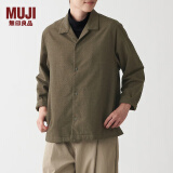 无印良品（MUJI） 男女通用法兰绒开领衬衫长袖休闲百搭衬衣外套纯棉全棉ACA71A1A 褪色米色 S-M 165/88A