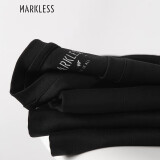 MARKLESS【液氨水感】纯棉丝光抗皱男士夏季短袖T恤TXB0635M黑色XXL