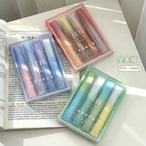 柯林渐变色！多巴胺高颜值荧光笔记号笔彩色划重点标记笔学生用做笔记手帐专用莹光笔不透纸护眼色手账银光笔 【12支装】海风薄荷+海底秘境+落日余晖