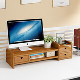 艾品（AP）办公室台式电脑增高架桌面收纳置物架双层显示器垫高底座托架支架 连体组合爱心款长69 三抽屉