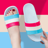 【亲子】厚底拖鞋女款踩屎感夏外穿家居防滑防臭室内新款家用情侣 S*3/拼接款】蓝色 23【36到45码】