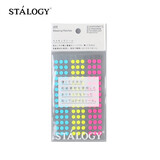 STALOGY 标签贴 标签纸贴纸 口取纸 便利贴 贴纸标签 圆点贴 便签 索引纸 5mm 混色荧光