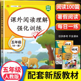 汉知简小学语文阅读理解专项训练五年级上下册通用配套人教版教材课外阅读理解强化训练彩绘版