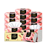 洁柔抽纸 油画锦鲤Face4层80抽*20包 婚庆用品 大规格M码 加厚面巾纸