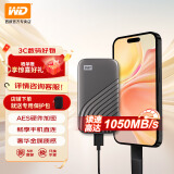 西部数据（WD） 移动固态硬盘 USB3.0接口 兼容MAC 高速传输SSD type-c接口 手机笔记本外置外接 兼容Mac 【随行版 】1050MB/s|加密备份|深空灰 【500GB】