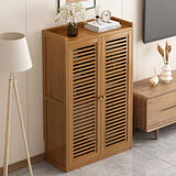 丝竹阁路由器机顶盒收纳柜落地多媒体弱电箱遮挡柜交换机光猫客厅电视柜 茶色-路由器柜大号