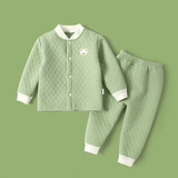 Radinka 2025秋冬新款宝宝保暖套装纯棉男婴儿女宝宝夹棉内衣加厚开衫YSZ 豆绿色 【尺码偏小】 100 cm