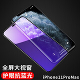 Tensam 适用苹果11/XR防窥钢化膜全屏贴合手机膜防爆覆盖保护贴膜 苹果11promax/XSmax【大视窗*紫光】2