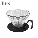 Hero菱镜咖啡滤杯手冲滴漏式玻璃过滤器家用咖啡壶手冲器具
