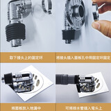 潜水艇地漏盖淋浴房卫生间洗衣机排水管接头地漏盖片盖板双用精铜不锈钢 洗衣机地漏盖板+弯头铜镀铬亮面