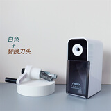 日本阿思卡Asmixps70削笔器手摇美术生专用大口径削笔刀素描可调节粗细手动转笔刀大口径手动卷笔刀 白色+刀架