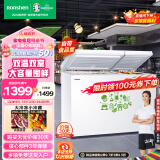 容声（Ronshen） 282升冰柜家用商用冷藏冷冻双温冷柜 大容量 卧式厨房冰箱BCD-282ZMSM